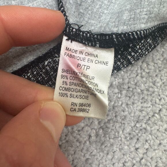 Theory Ginny Tweed Ruffle Silk Midi Shift Dress Womens XS Petite Black White - Picture 9 of 16